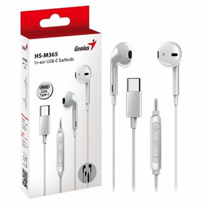 AURICULAR GENIUS HS M365 USB C CON MIC (IN EAR) BLANCO